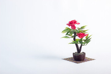 A mini insulated flower pot isolated on a white background