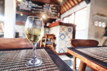 table setting in the restaurant for the cafe interior menu