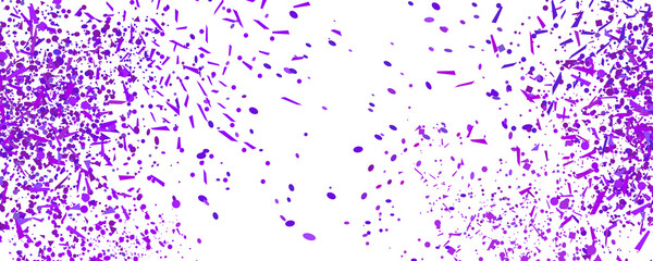 Confetti on isolated white background. Texture with many colorful glitters. Holiday bright elements. Pattern for flyers, banners and textiles