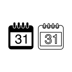 Calendar vector icon trendy style illustration on white background..eps