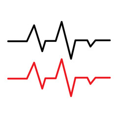 Heartbeat icon , lorem ipsum Flat design on white background..eps