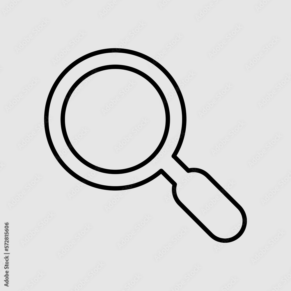 Poster search icon vector design, for app and site line art on gray background..eps