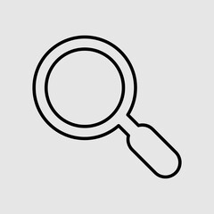 Search icon vector design, for app and site line art on gray background..eps