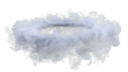 Cloud portal air circle. 3d render isolated - obrazy, fototapety, plakaty