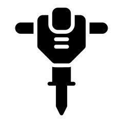 jackhammer glyph icon