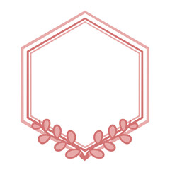 hexagone leaves wedding frame