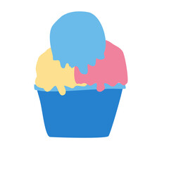 sweet ice cream with topping