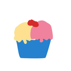 sweet ice cream with topping