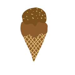 sweet ice cream with topping