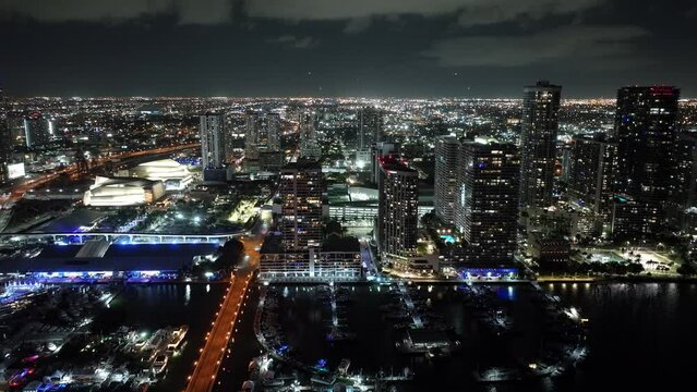 2023 Miami boat show. 4k drone video