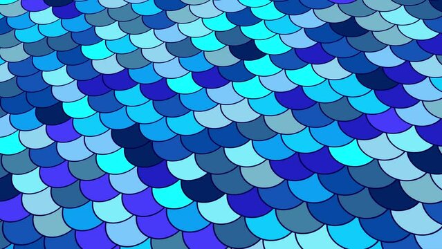 animated abstract pattern with geometric elements in blue tones gradient background