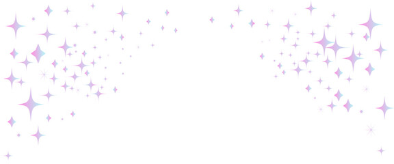 シンプルなキラキラのイラストフレーム素材　背景イラスト素材	