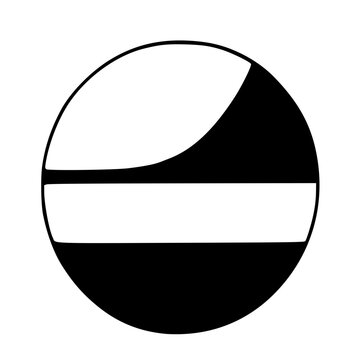 black and white of icon shape