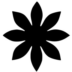 black and white of flower shape