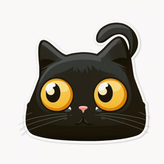 Fototapeta premium fluffly cute cats stickers kawaii
