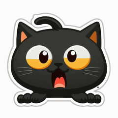 Fototapeta premium fluffly cute cats stickers kawaii