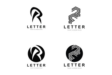 R Letter Logo, Vector Alphabet Symbol, Design For Brand Logos With Initial Letter