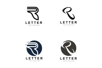 R Letter Logo, Vector Alphabet Symbol, Design For Brand Logos With Initial Letter