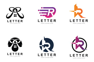 R Letter Logo, Vector Alphabet Symbol, Design For Brand Logos With Initial Letter