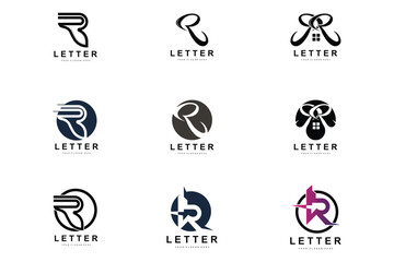 R Letter Logo, Vector Alphabet Symbol, Design For Brand Logos With Initial Letter