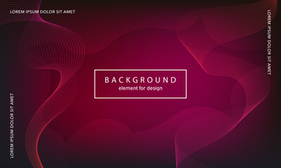 Abstract background. Wave element for design poster. Digital frequency track equalizer. Stylized line art. Colorful shiny wave lines created using blend tool. Curved wavy line smooth stripe. Vector.