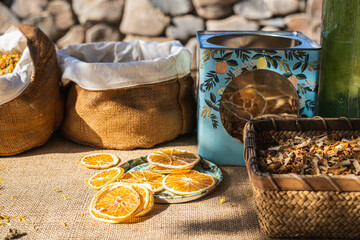 Fragrant Rustic Dehydrated Orange and Spice Bags for a Complete Aromatherapy Experience