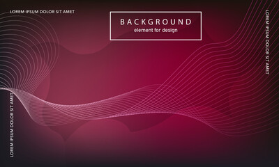 Abstract background. Wave element for design poster. Digital frequency track equalizer. Stylized line art. Colorful shiny wave lines created using blend tool. Curved wavy line smooth stripe. Vector.