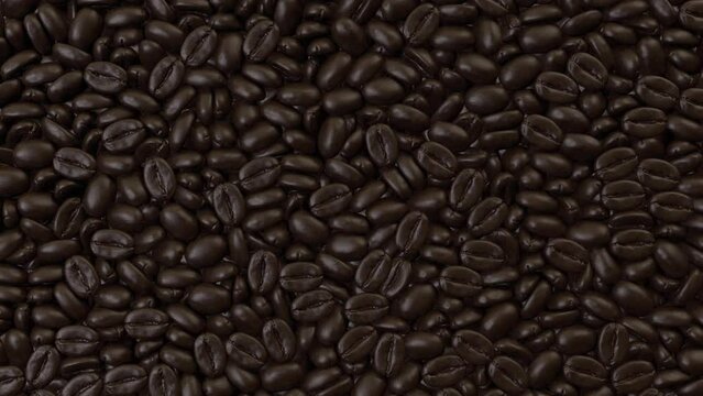 Coffe Beans Screen Overlay Transition Animation With Alpha Video
