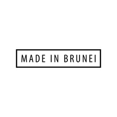 Made in Brunei stamp icon vector logo design template