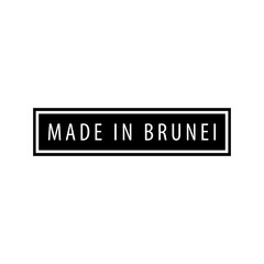 Made in Brunei stamp icon vector logo design template