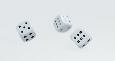 isolated dice for casino or gambling concept