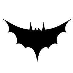 black and white of bat icon