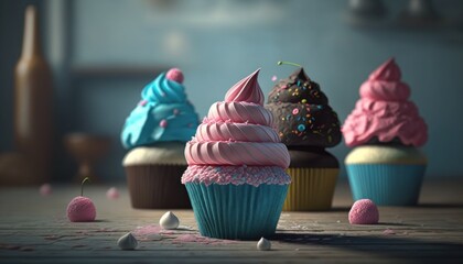 Beautiful decorative cupcakes 