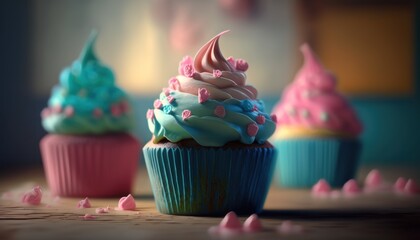 Beautiful decorative cupcakes 