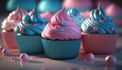 Beautiful decorative cupcakes 