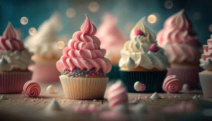 Beautiful decorative cupcakes 