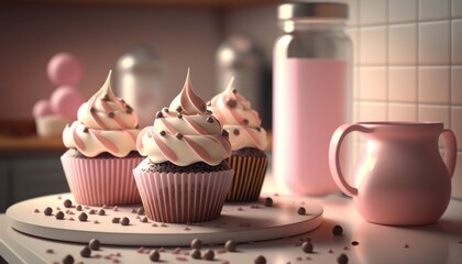 Beautiful decorative cupcakes 