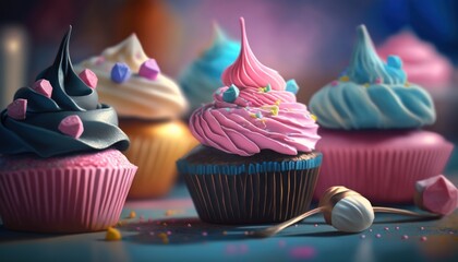 Beautiful decorative cupcakes 