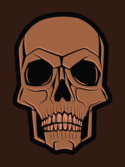 vector skull illustration