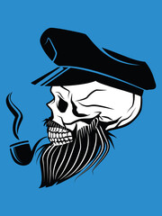 vector pirate skull illustration