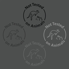 Not Tested on animals. Icon.