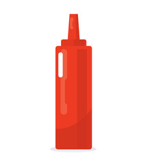 squeeze ketchup bottle isolated