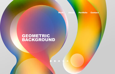 Fototapeta premium Abstract liquid background for your landing page design. Web page for website or mobile app wallpaper