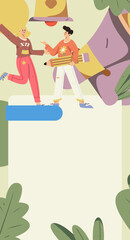 Notice bulletin vector creative flat hand drawn illustration
