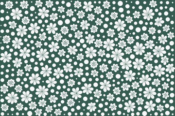 floral ornament pattern in colorful flat design for gift wrapping, vector stock