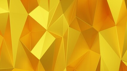 Abstract yellow background with triangles.Gold paper geometric background.abstract texture background design.3d rendering,illustration