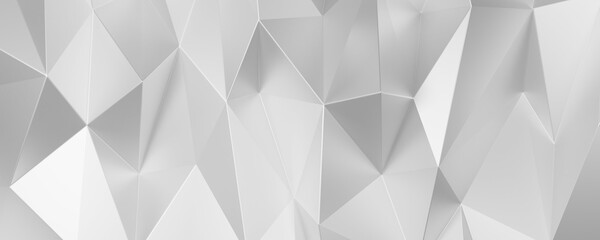 Triangle Abstract Background.gray paper geometric background.White abstract texture background design.3d rendering,illustration