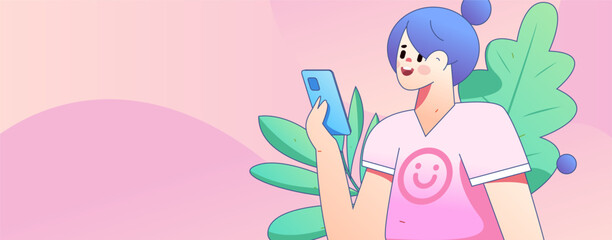 Notice bulletin vector creative flat hand drawn illustration
