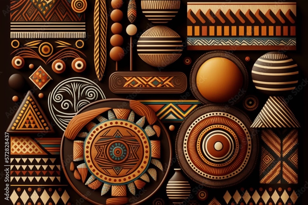 Wall mural african pattern 8