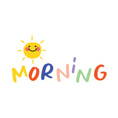 Sticker cute MORNING word planner